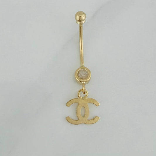 Piercing Ombligo Dije Cc 0.85 g / 3 cm Oro Amarillo 18K