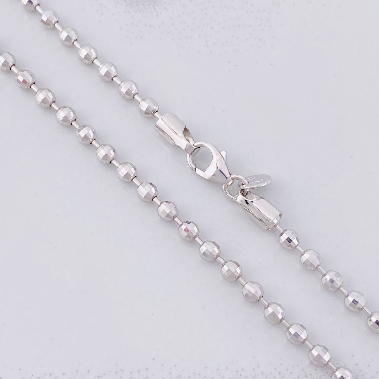 Cadena Militar 15.25g / 60cm / 2.9mm Oro Blanco 18K