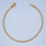 Pulso Cubana 3.05gr / 18.1cm / Dos Oros Amarillo Blanco +1 18K $