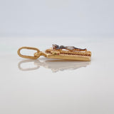 Dije Placa Cruz Cristo Milagroso De Buga 2.5 g / 2.2 cm Tres Oros 18K