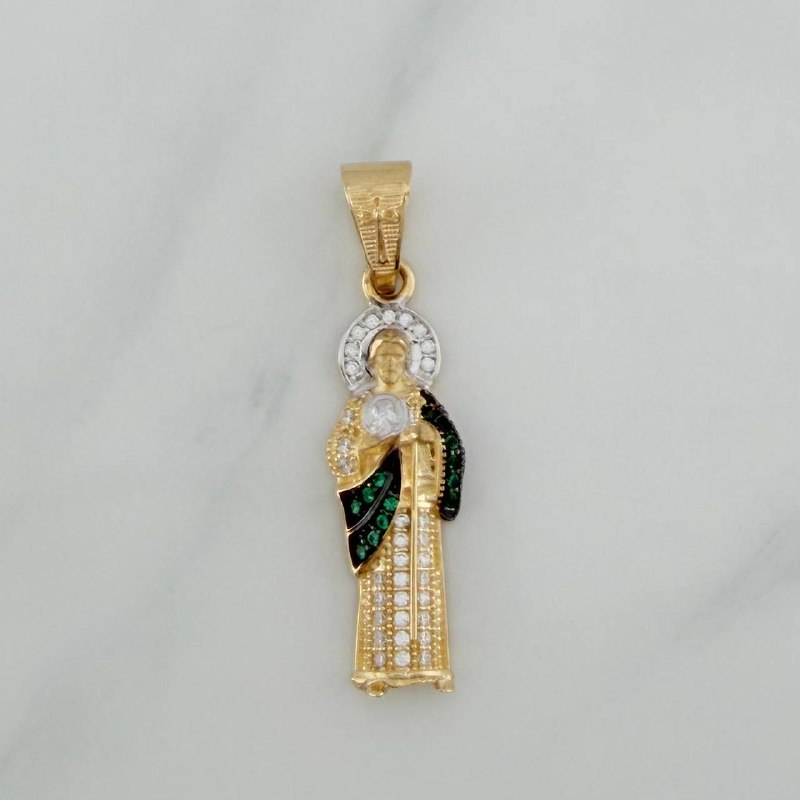 Dije San Judas Tadeo 2.75 g / 3.5 cm Tres Oros 18K