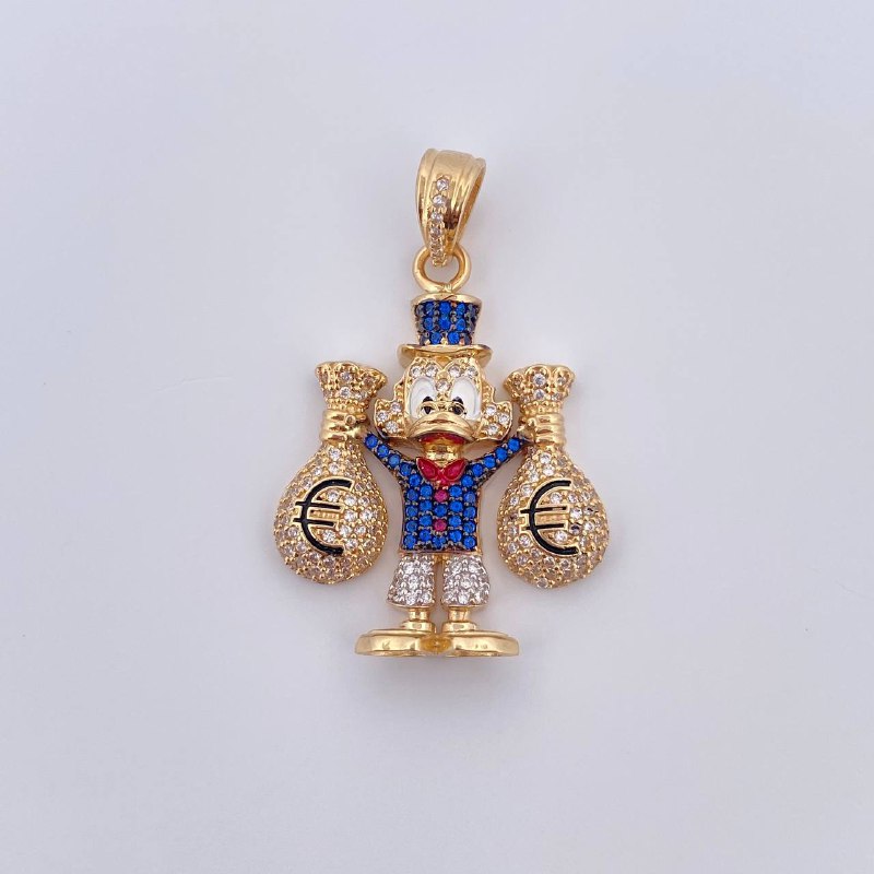 Dije Pato Bolsas Dinero 10gr / 4cm / Oro 18K &
