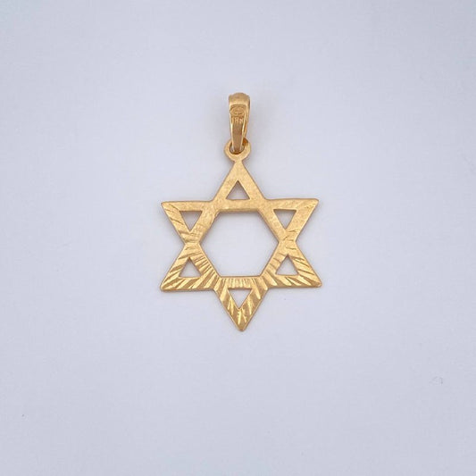 Dije Estrella David 1.35gr / 2.6cm / Oro Amarillo 18K &