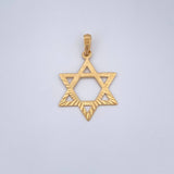 Dije Estrella De David 1.6gr / 3.3cm / Oro Amarillo 18K $