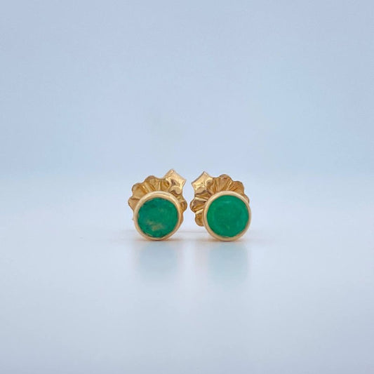 Topos Bisel Esmeralda 0.95gr / Oro Amarillo 18K %