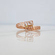 Anillo Tribal Cruzado 1.1 g / T7 1/4 Oro Rosa 18K