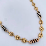 Cadena Rustica Barril Gc 12.75gr / 61.5cm / Tres Oros 18K &