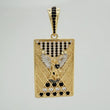 Dije Placa San Miguel Arcangel 9.05 g / 4.3 cm Tres Oros 18K