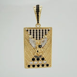 Dije Placa San Miguel Arcangel 9.05 g / 4.3 cm Tres Oros 18K