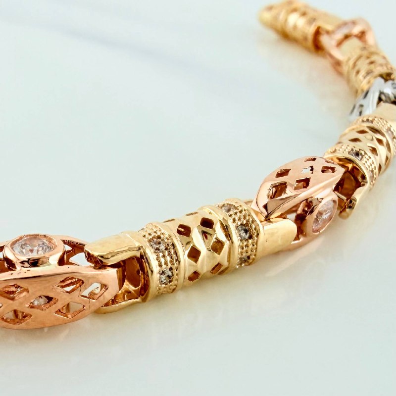 Pulso Barril Enmallado 18.85 g / 20 cm / 5 mm Tres Oros 18K