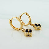 Candongas Trebol 3.3 g / 2.3 cm Oro Amarillo 18K