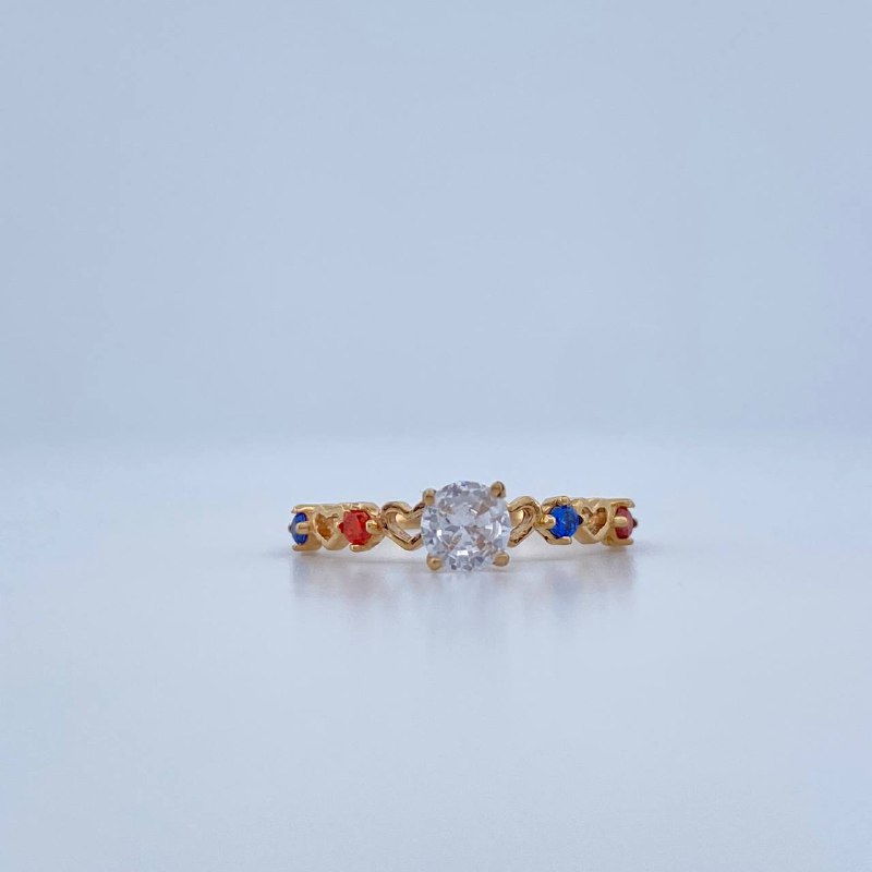 Anillo Churumbela Corazones 1.25gr / T5 1/4 / Oro Amarillo 18K &