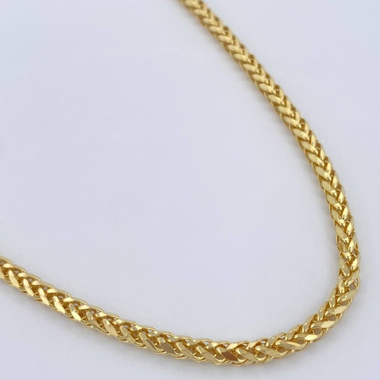 Cadena Franco 8.2gr / 66cm / Oro Amarillo +3 14K Italy &