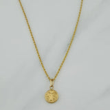 Set Cadena Lazo + Dije San Benito / 1,4 gr / 45.5 cm Oro Amarillo 18K