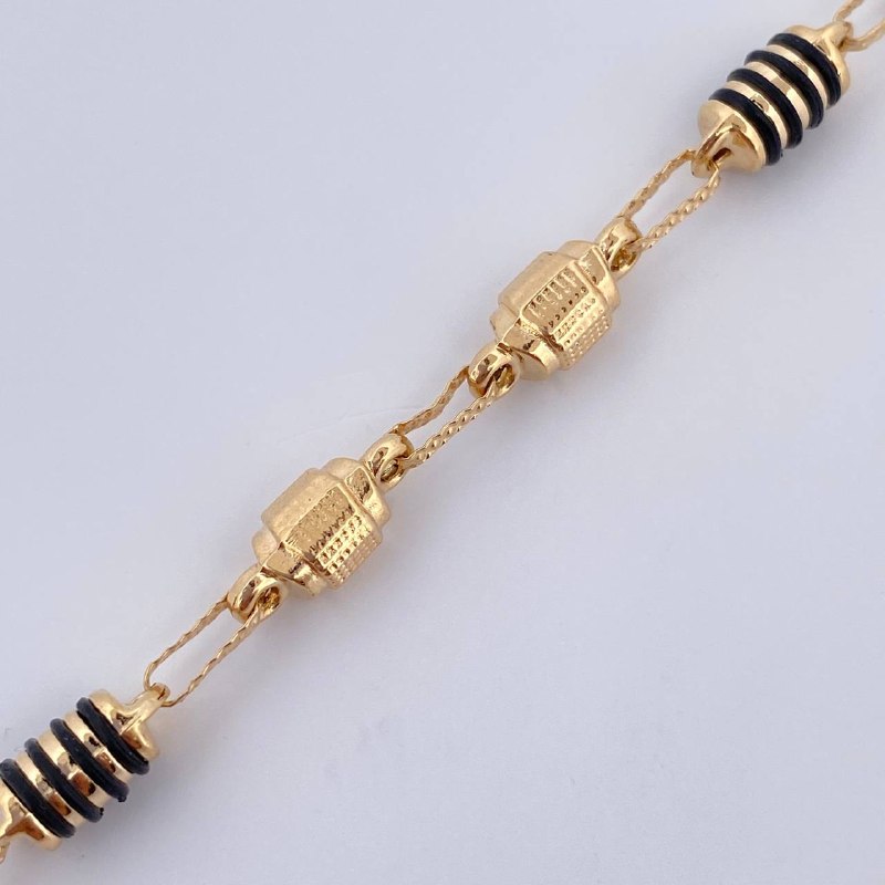 Tobillera Rustica Barril 5.85gr / 24.5cm / Oro 18K &