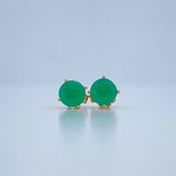 Topos Cuatro Garras Esmeralda 1.1gr / Oro Amarillo 18K %