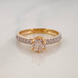 Anillo Solitario Churumbela 2.75 g / T6 1/2 Dos Oros Amarillo Blanco 18K