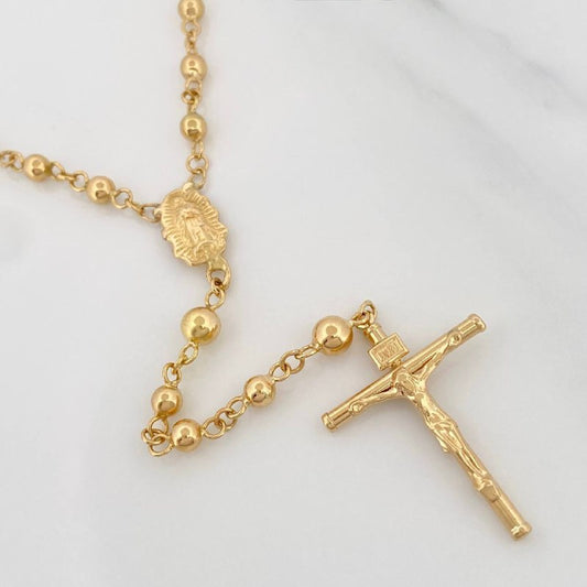 Rosario Virgen Guadalupe 15.95 g / 59.6 cm / 4mm-5 mm Oro Amarillo 18K
