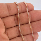 Cadena Franco 5.4gr / 60cm / Dos Oros Blanco Rosa +3 18K %