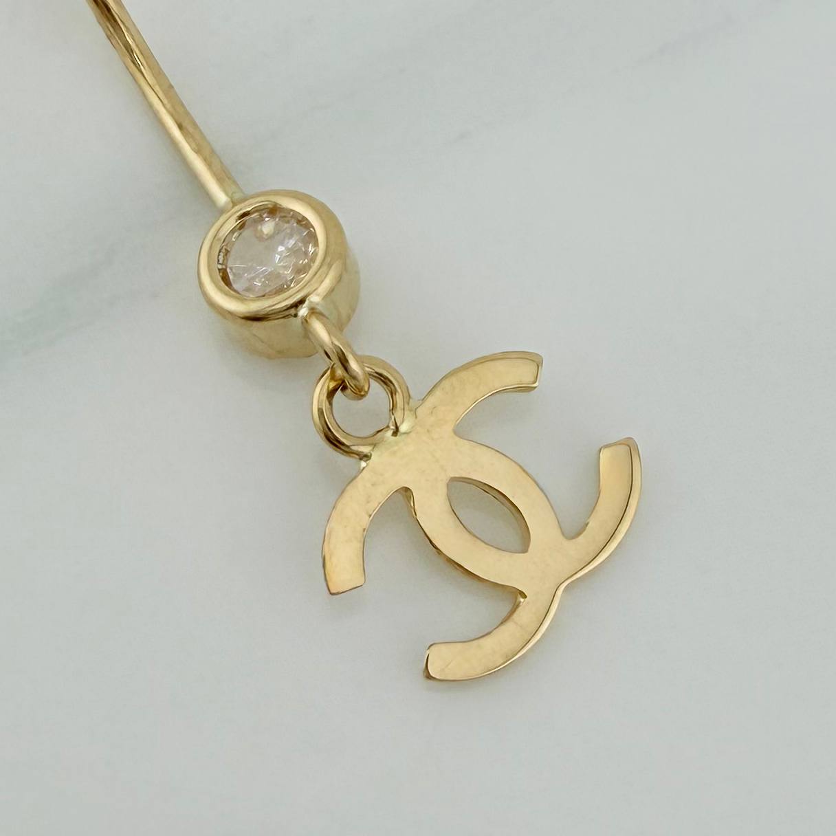 Piercing Ombligo Dije Cc 0.85 g / 3 cm Oro Amarillo 18K