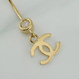 Piercing Ombligo Dije Cc 0.85 g / 3 cm Oro Amarillo 18K