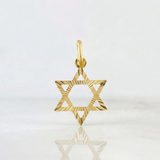 Dije Estrella de David 0.75g / 2.4cm Oro Amarillo 18K