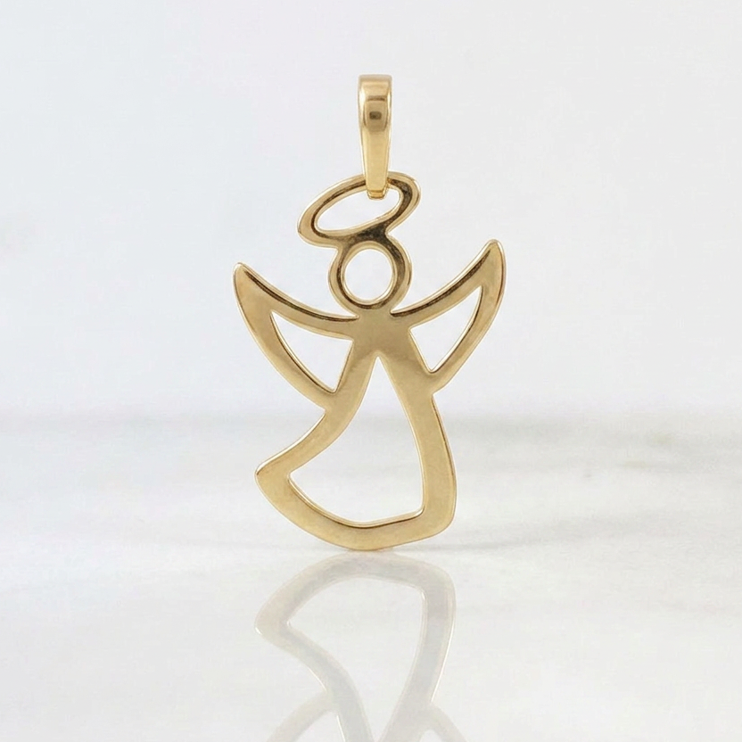 Dije Silueta Angel 0.4gr / 2.4cm / Oro Amarillo 18K