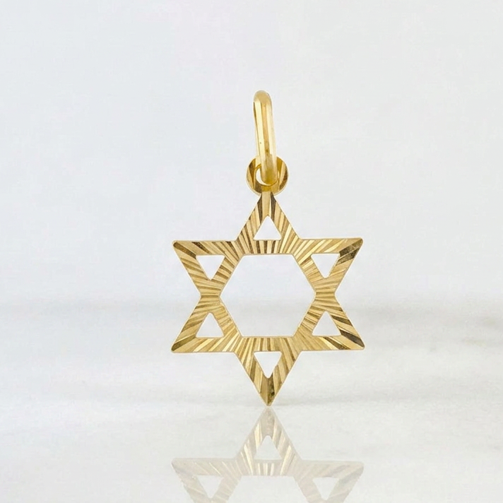 Dije Estrella de David 1.1g / 2.7cm Oro Amarillo 18K