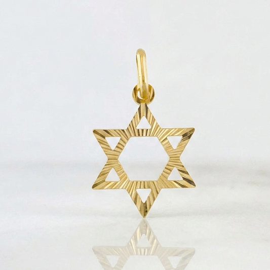 Dije Estrella de David 1.1g / 2.7cm Oro Amarillo 18K