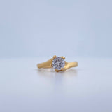 Anillo Solitario Linea Invertida 2.35gr / T5 / Oro Amarillo 18K &