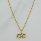 Set Cadena Lazo + Dije Infinito / 1,35 gr / 46 cm Oro Amarillo 18K