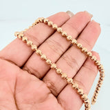 Tobillera Militar Media Luna 11.95 g / 26.3 cm / 4 mm Oro Rosa 18K