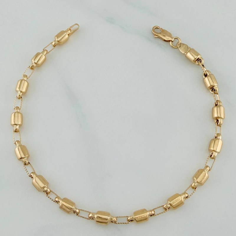 Pulso Rustico Barril 5.6 g / 21.5 cm / 4.35 mm Oro Amarillo 18K