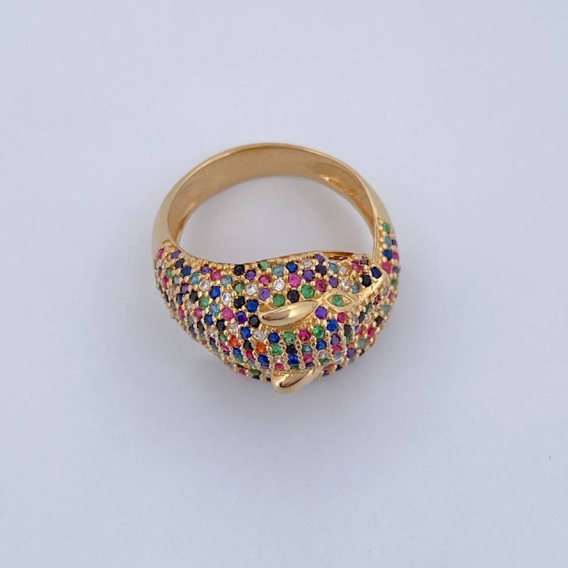 Anillo Pantera 7gr / T8 / Oro Amarillo 18K &