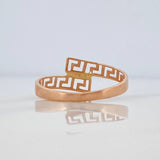 Anillo Tribal Cruzado 1.1 g / T7 1/4 Oro Rosa 18K