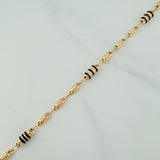 Tobillera Rustico Cilindro Barril 7.15 g / 28.2 cm / 5.3 mm Oro Amarillo 18K