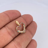 Dije Silueta Corazon 1.45gr / 2.1cm / Oro 18K &