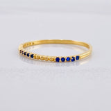 Anillo Bolas Intercalado 0.9g / T7 3/4 Oro Amarillo 18K
