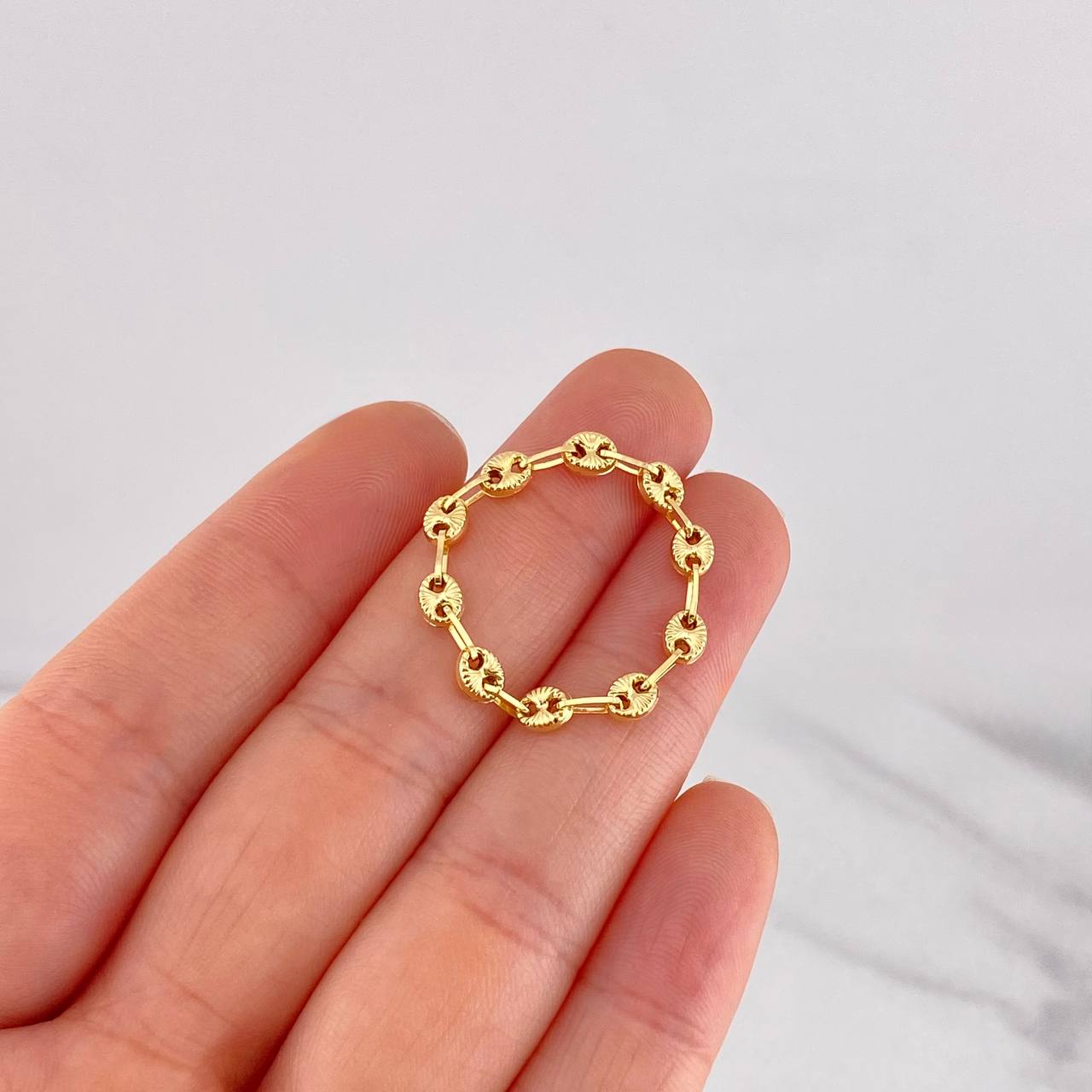Anillo GC Diamantado 0.95g / T10 Oro Amarillo 18K