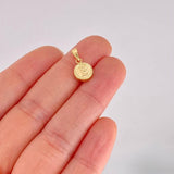 Dije Circulo Letra E 0.4g / 1.5cm Oro Amarillo 18K
