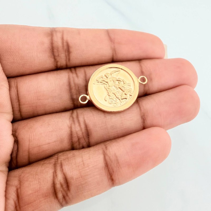 Herraje San Miguel Arcangel 1.35 g / 2.6 cm Oro Amarillo 18K