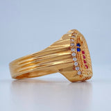 Anillo Virgen De Guadalupe 4.4gr / T6 3/4 / Oro Amarillo 18K &