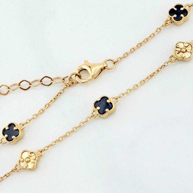 Pulso Trebol Aro Seguido 3.1 g / 21 cm / 4.7 mm Oro Amarillo 18K