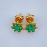 Topos Flor Esmeralda 1.8gr / Oro Amarillo 18K %