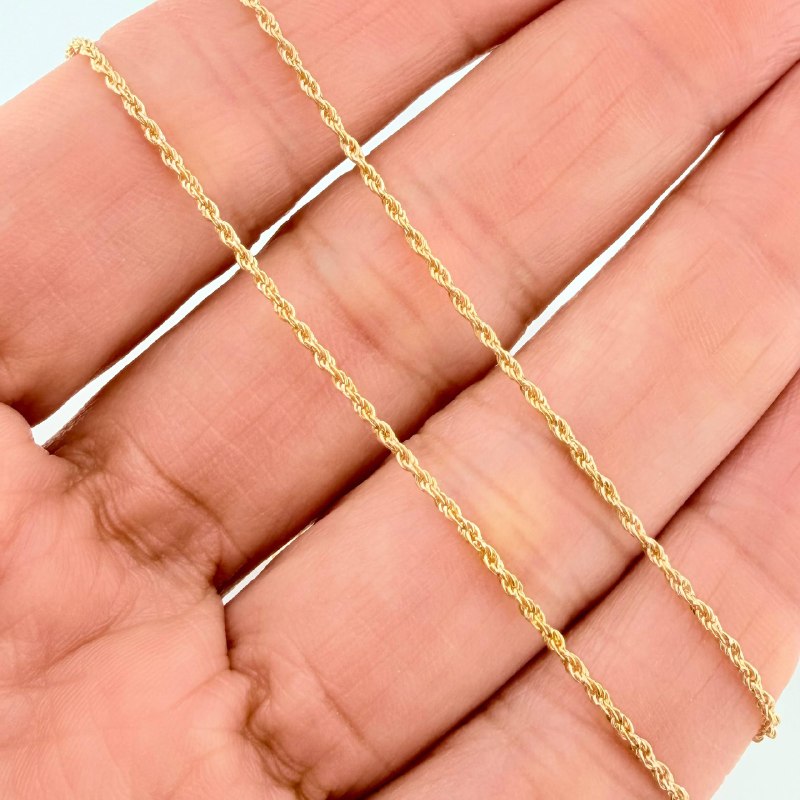 Set Cadena Lazo + Dije Virgen Del Carmen / 1,2 gr / 45 cm Oro Amarillo 18K