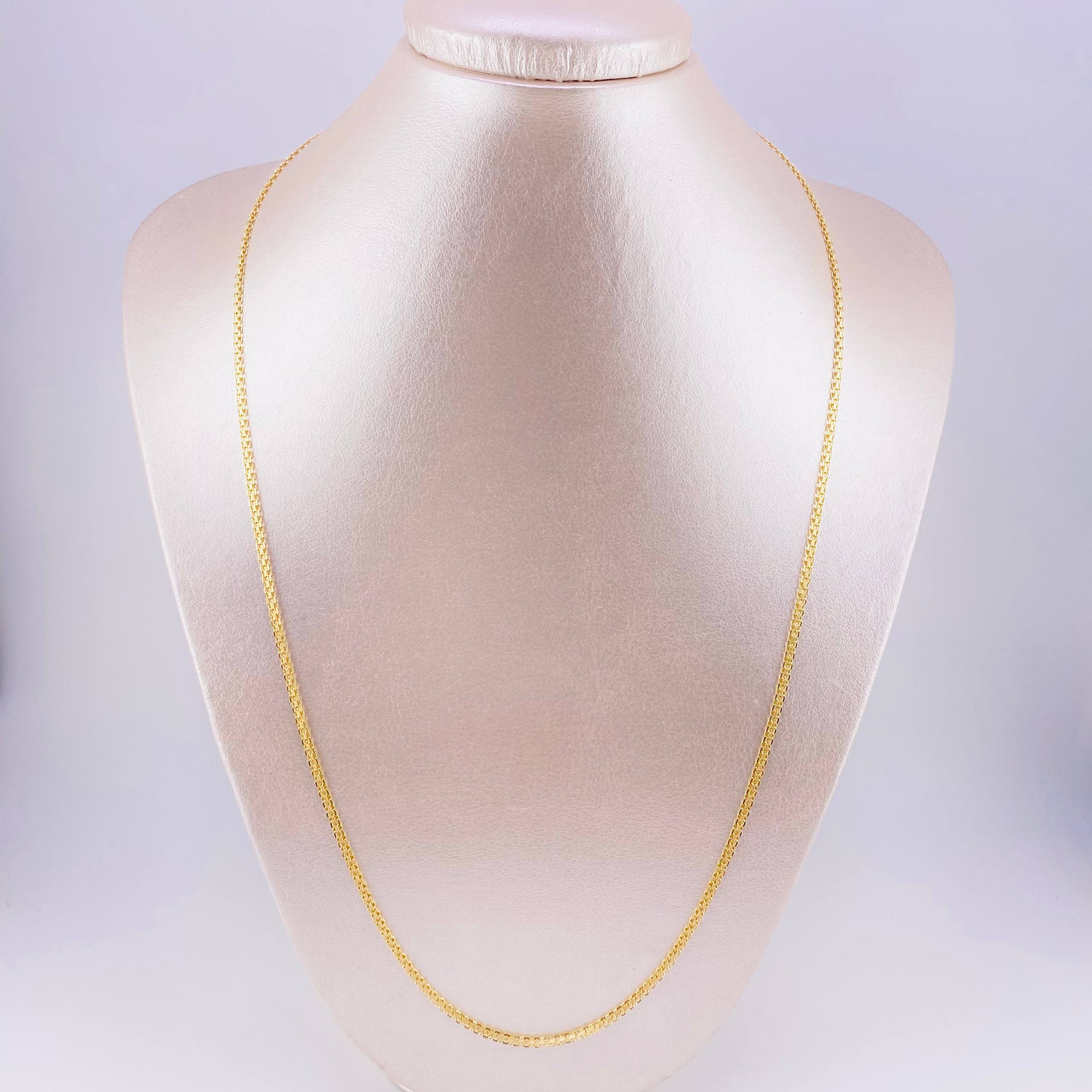 Cadena China 5.5g / 60cm / 2.2mm Oro Amarillo 18K