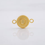 Herraje Circulo Letra O 0.6g / 1.7cm Oro Amarillo 18K