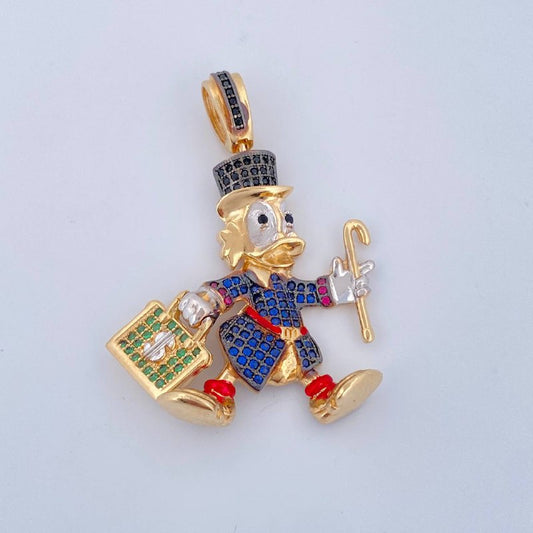 Dije Pato Maletin De Dinero 10.35gr / 4.6cm / Tres Oros 18K $