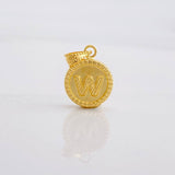 Dije Circulo Letra W 0.6g / 1.7cm Oro Amarillo 18K