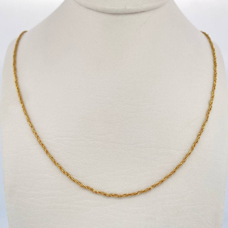 Cadena Veneciana Trenzada 3.15gr / 44.5cm / Oro Amarillo +3 18K $